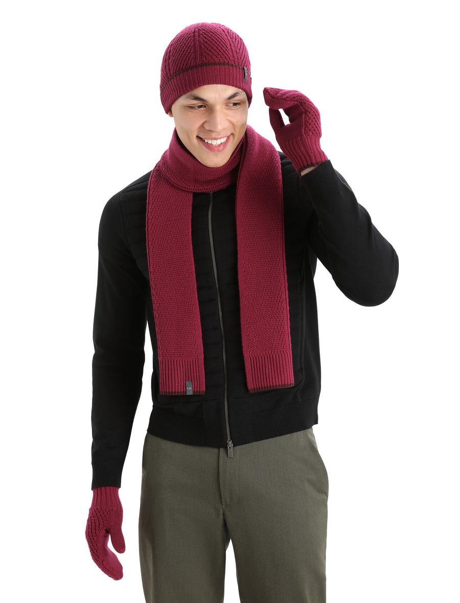 Cherry / Espresso Icebreaker Unisex Merino Waypoint Beanie Men's Hats | AU 1092HAPK